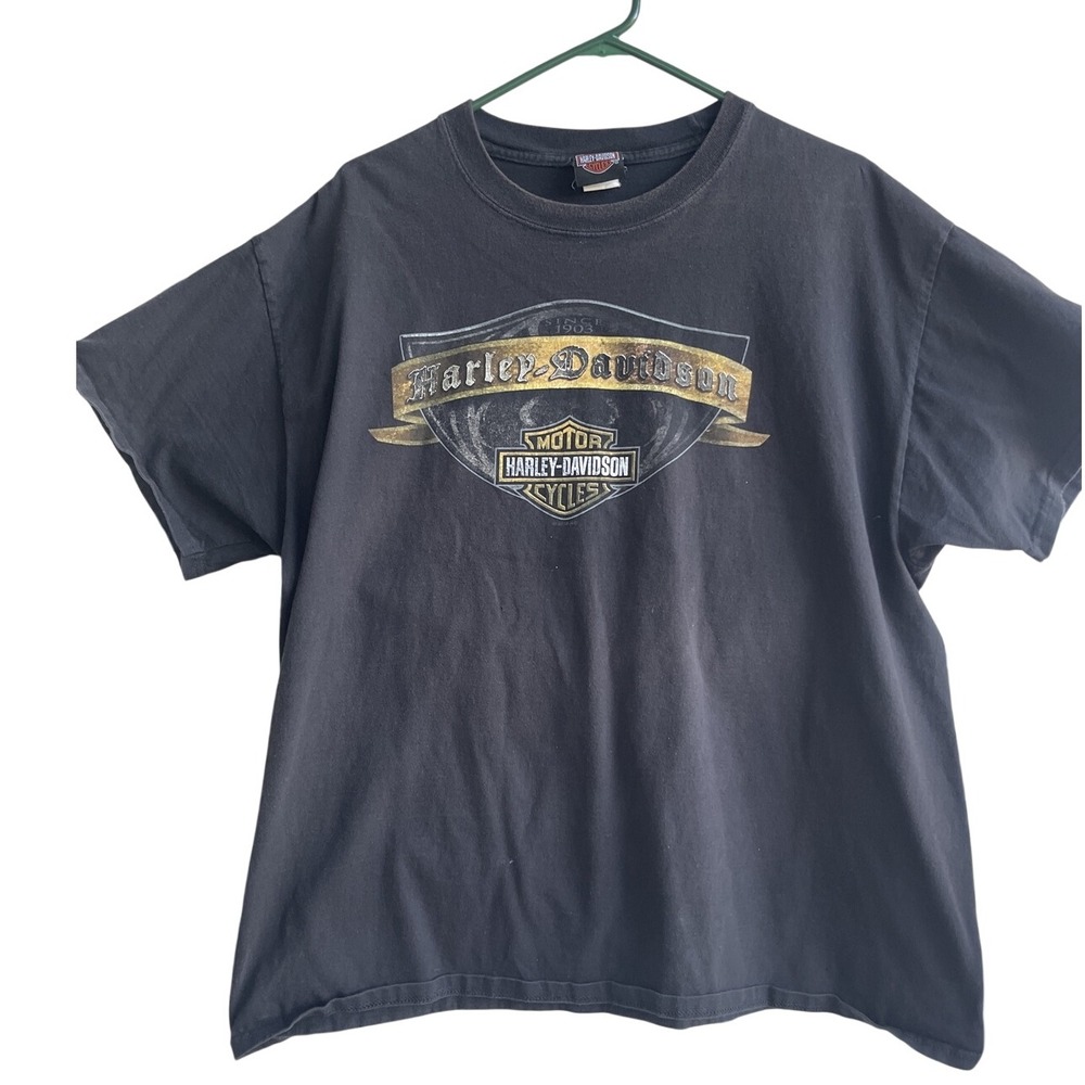 Harley Davidson T Shirt Gray Short‎ Sleeve Graphic Tee Top Motorcycle Biker